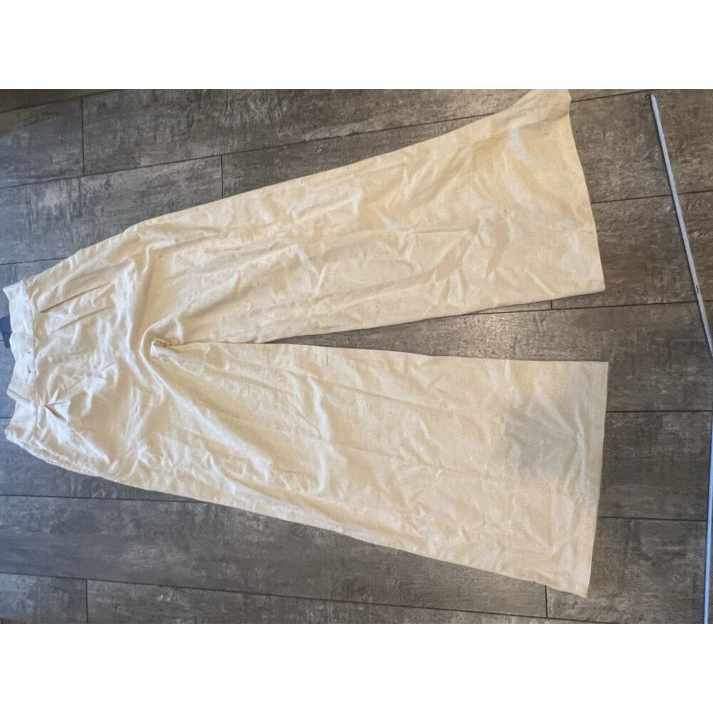Pretty Little Thing Tan wide leg Pants trousers. Size 10 - Picture 13 of 16